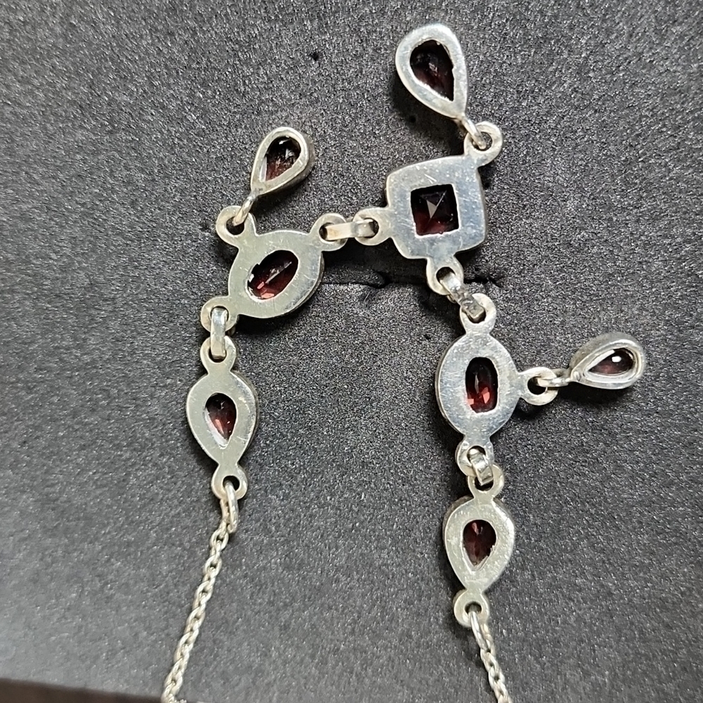 Sterling Siver and Gemstone Necklace - Picture 6 of 9